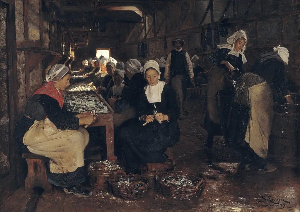 Et sardineri i Concarneau, by Peder Severin Krøyer, oil, 1890