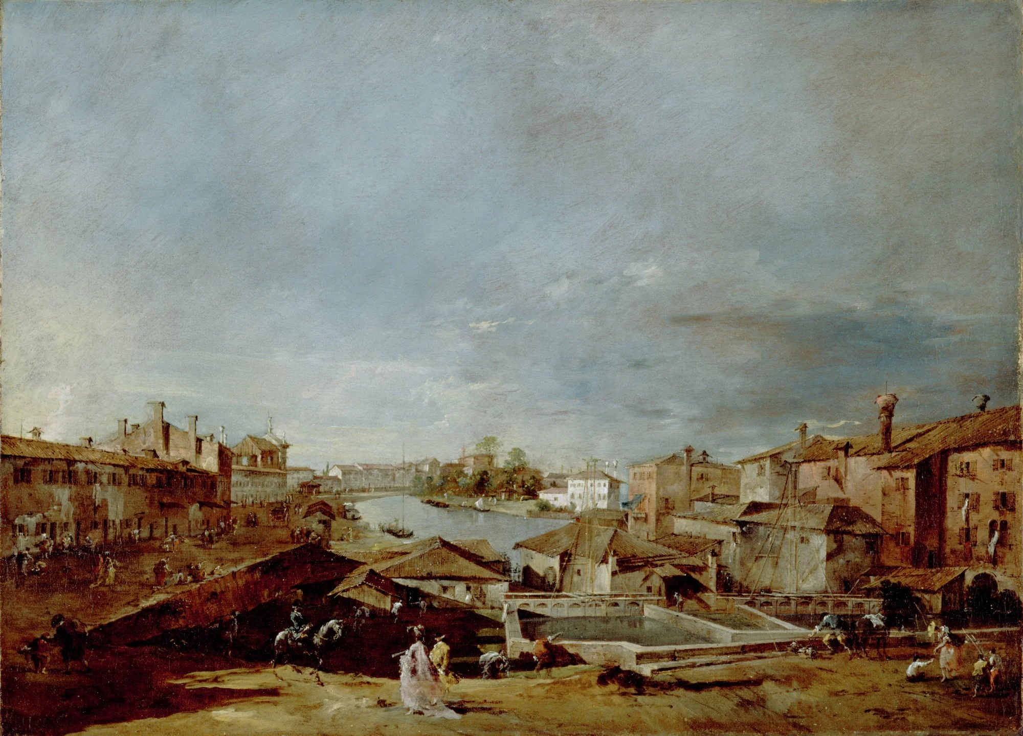 View of Dolo on the Brenta, detail