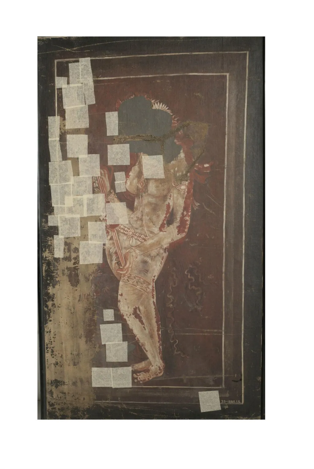 Copy of painting in the caves of Ajantan (cave 17), by John Griffiths, oil, 1882