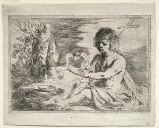 St. John the Baptist, by Guercino, 1654