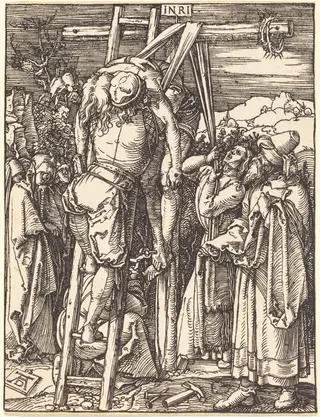 The Descent from the Cross, by Albrecht Dürer, ink, 1510