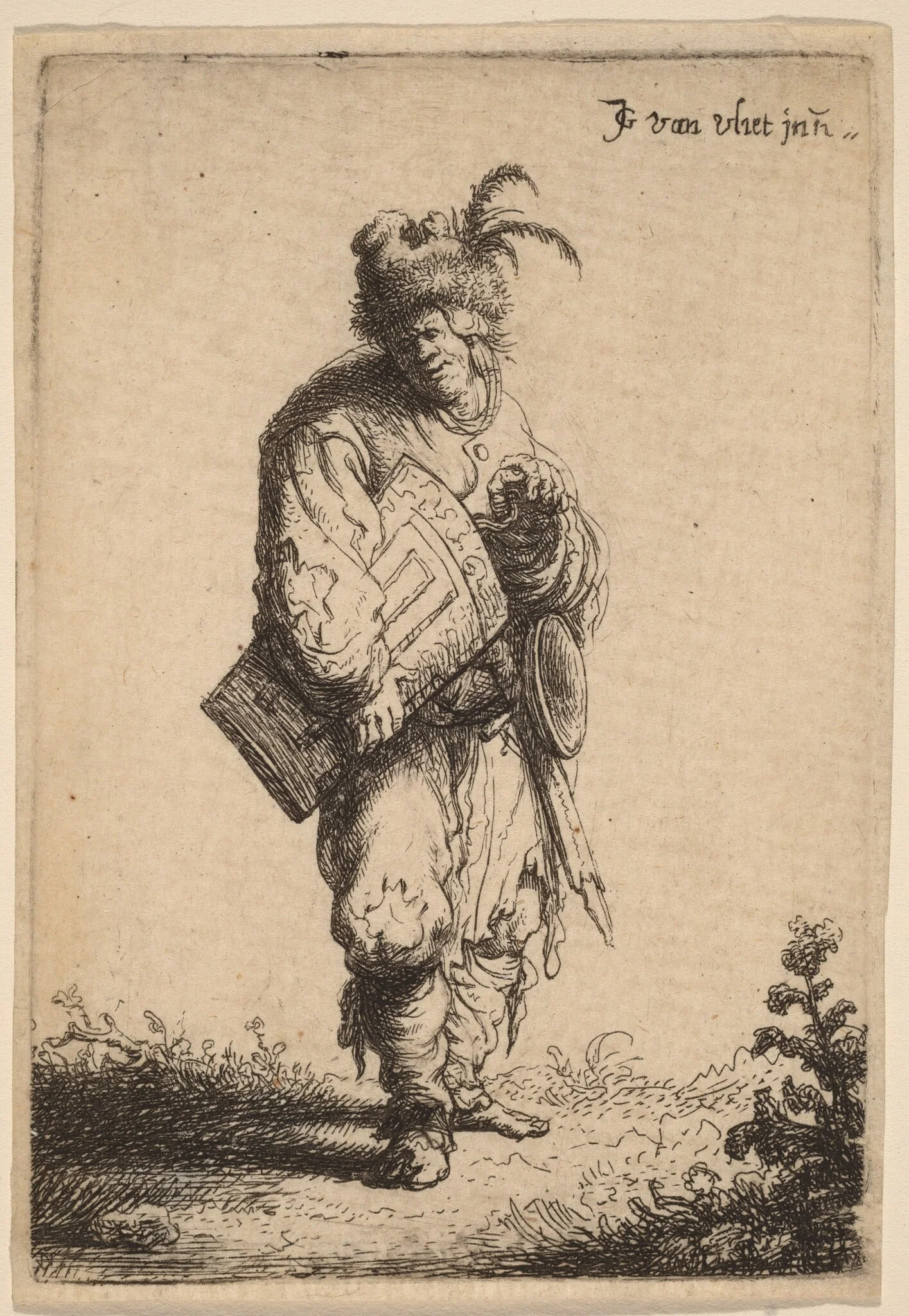 The Hurdy-Gurdy Player, detail