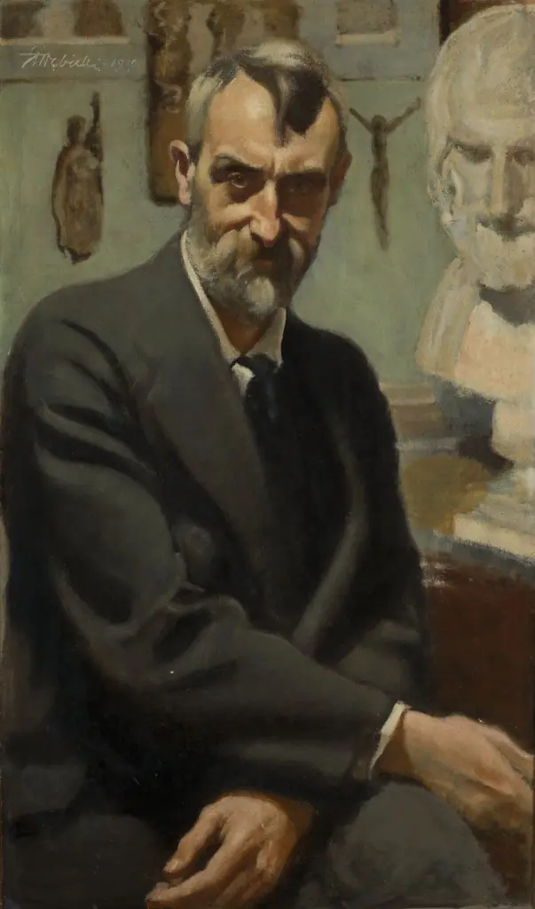 Self-Portrait, by Stanisław Dębicki, unspecified, 1919