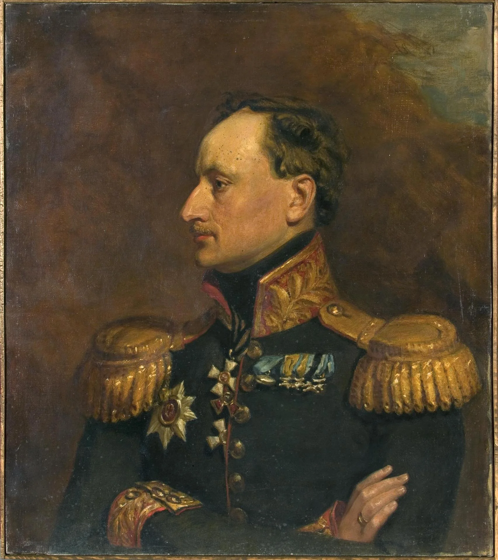 Portrait of Count Konstantin von Benkendorff (1785-1828) (copy), detail