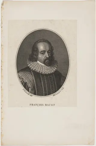 Francois Bacon, by Jean Baptiste Compagnie, ink, 1750