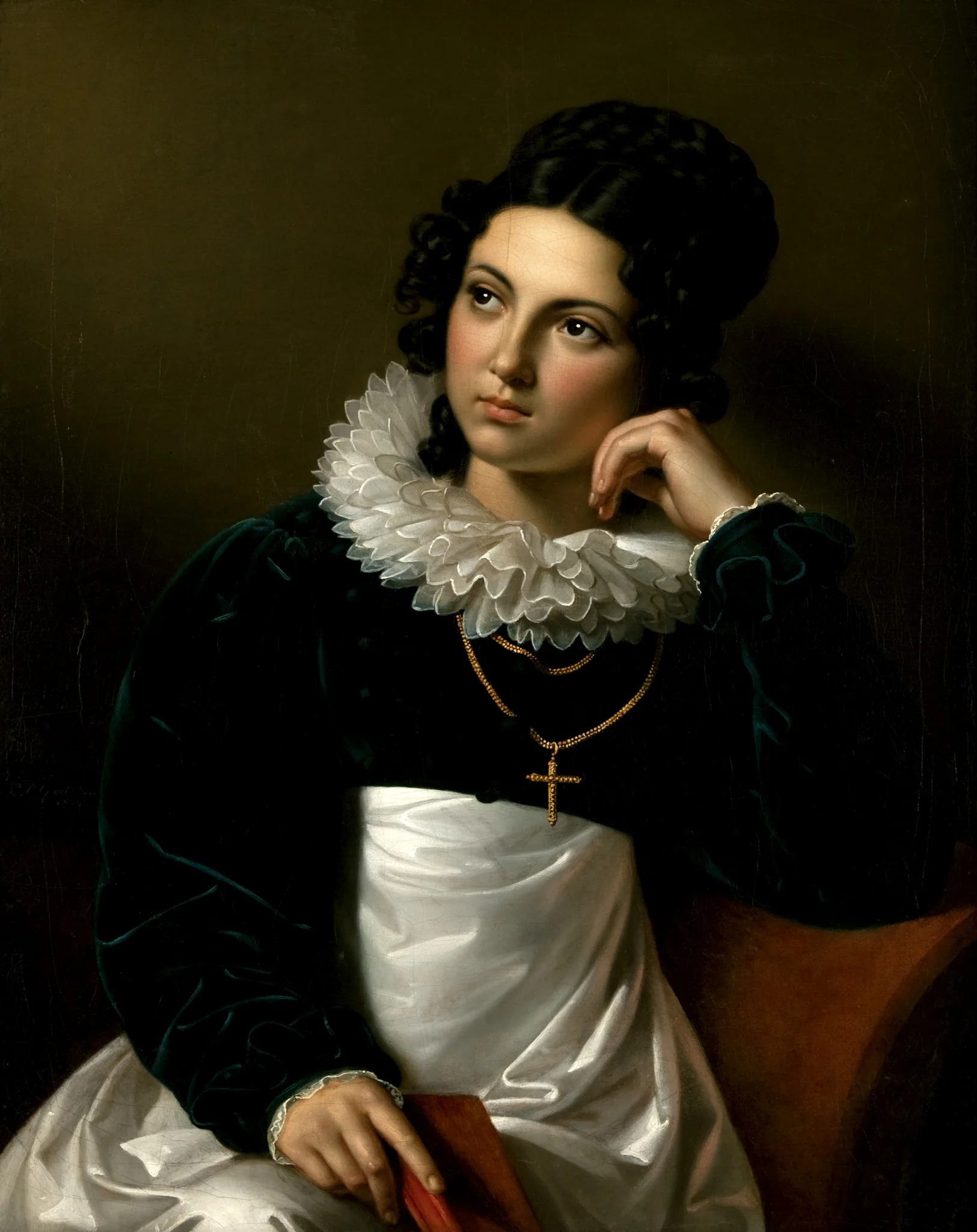 Rosalia Klieber, die Gattin des Bildhauers Josef Klieber, detail