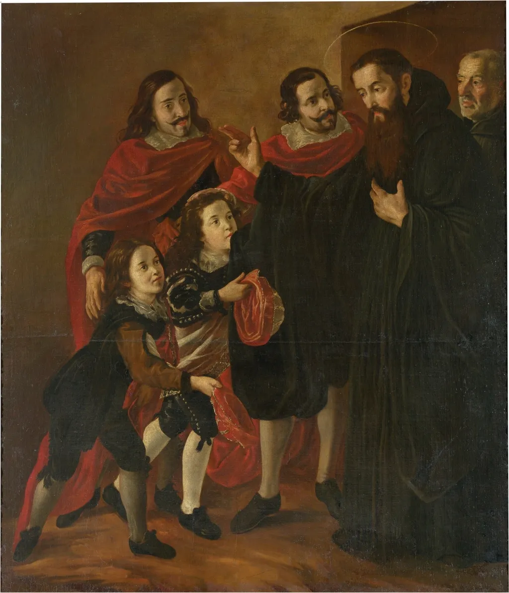 San Benito bendiciendo a san Mauro, by Juan Rizi, oil, 1601
