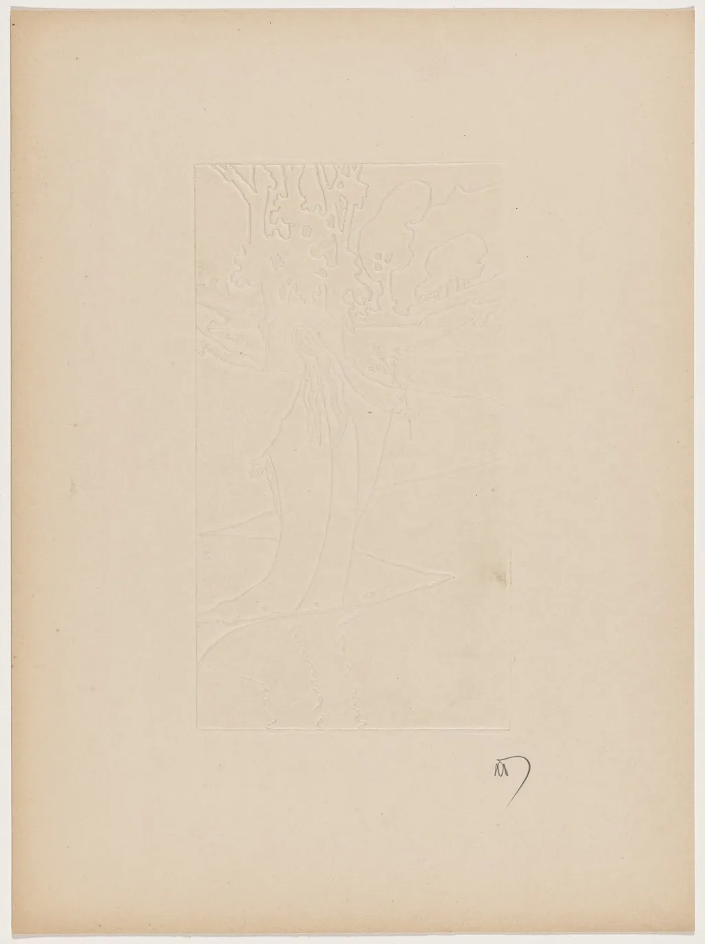 Léger relief pour une reliure (Light Relief for a Binding), by Maurice Dumont, ink, 1895