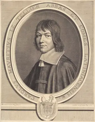 Charles-Maurice Le Tellier, by Robert Nanteuil, ink, 1663