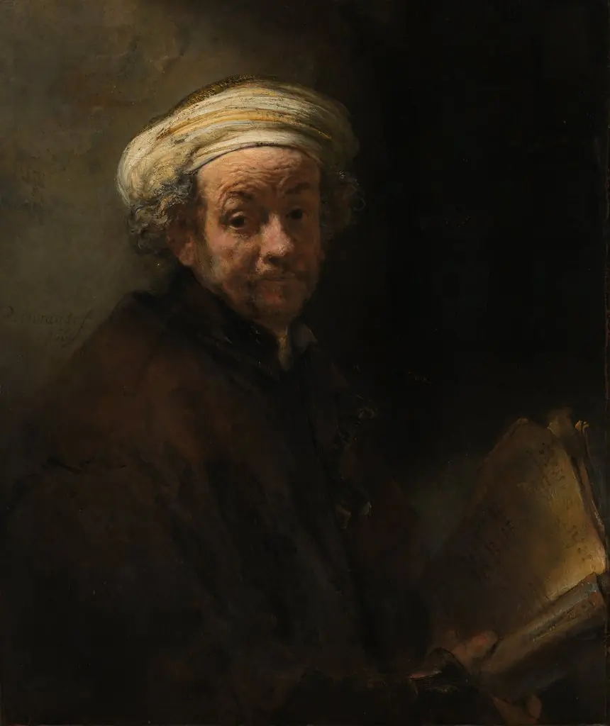 Self-portrait as the Apostle Paul, by Rembrandt, oil, 1661