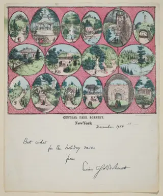 Central Park Scenery (New York), by Charles Magnus, ink, 1864