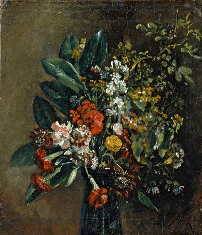 Study of Flowers in a Glass Vase, detail