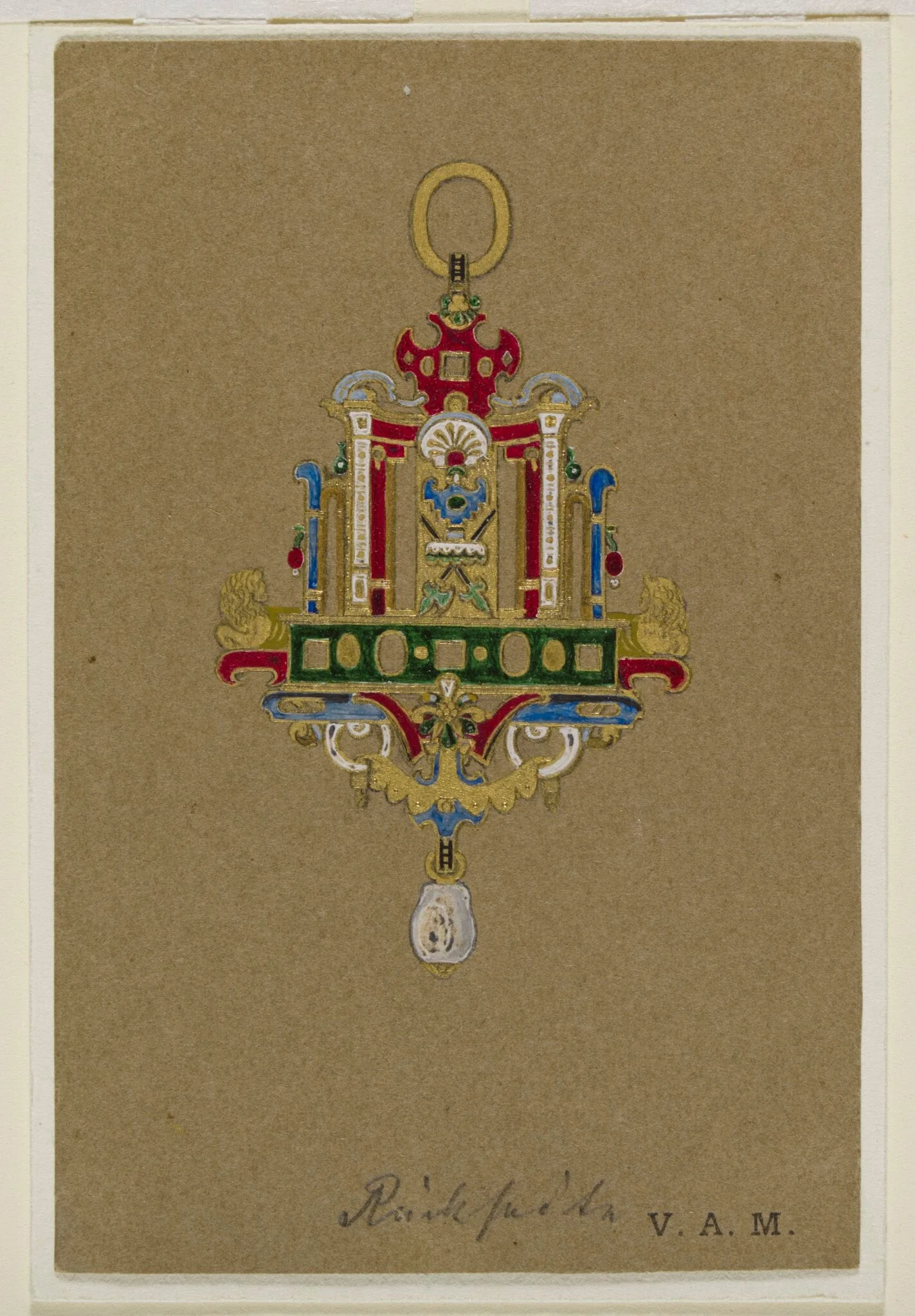 Original designs for modern goldsmith's work, chiefly in the style of the Renaissance, detail