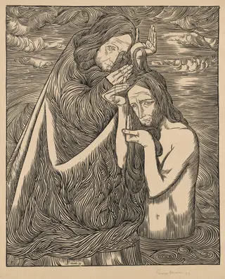 The Baptism of Christ, by George Minne, 1899