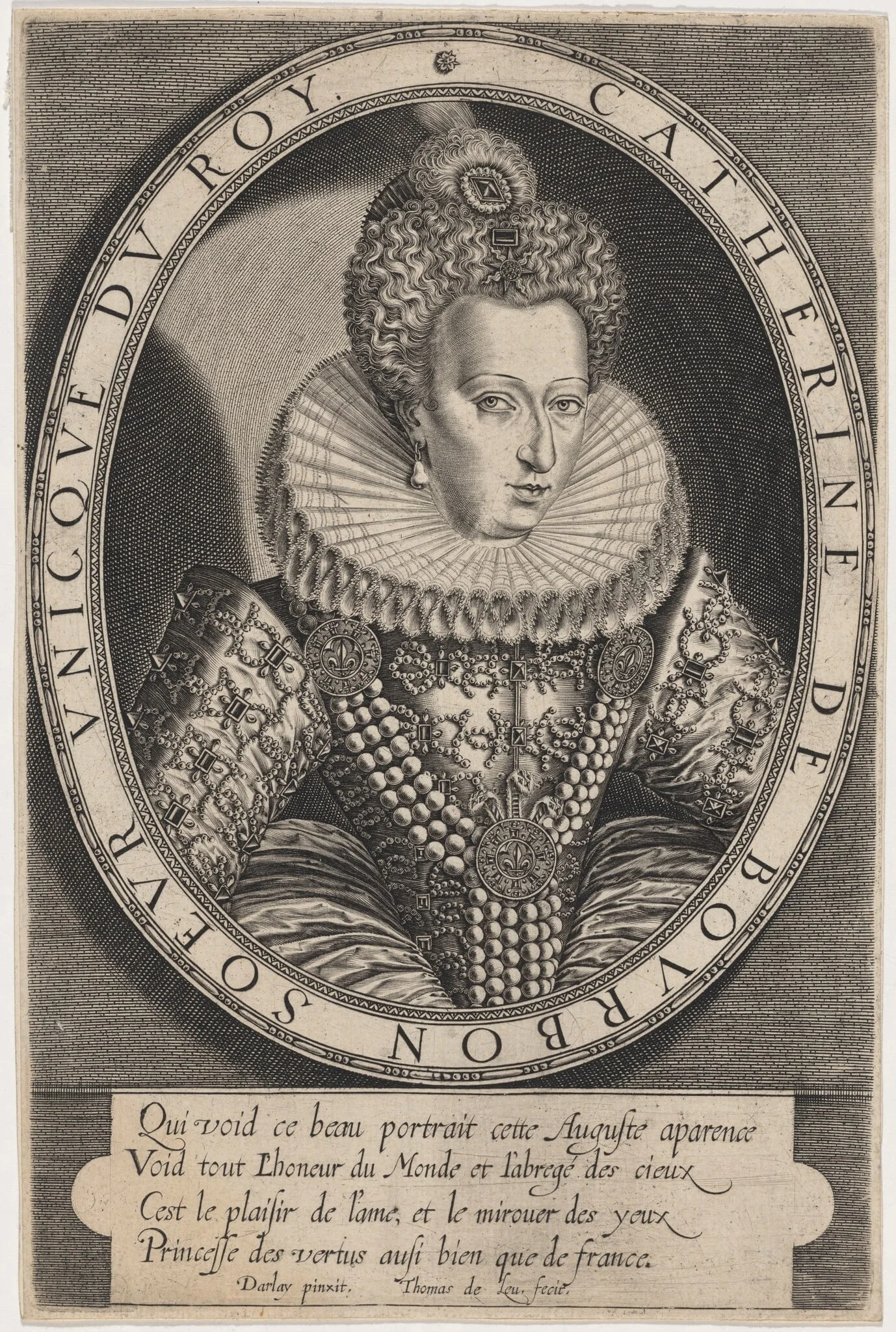 Catherine de Bourbon, detail