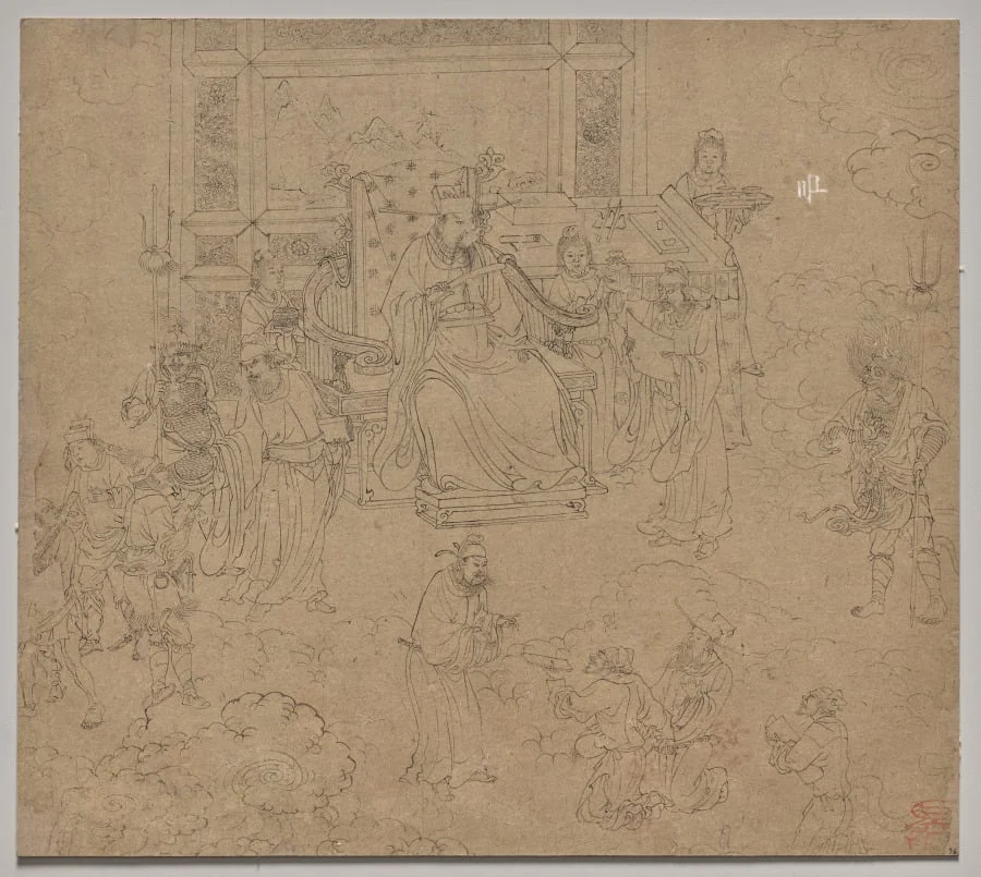 Album of Daoist and Buddhist Themes: Kings of Hells: Leaf 36, detail