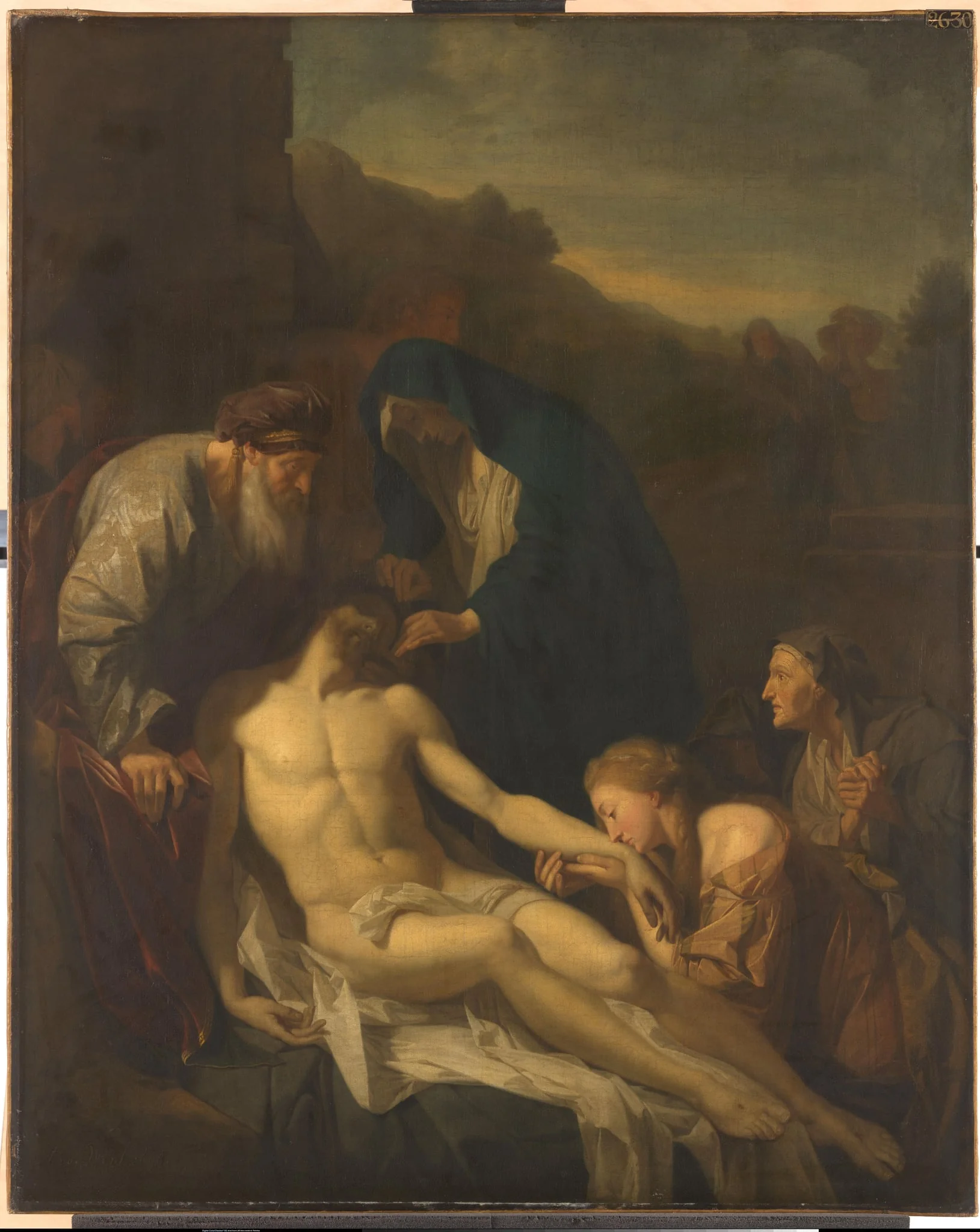 The Entombment, detail