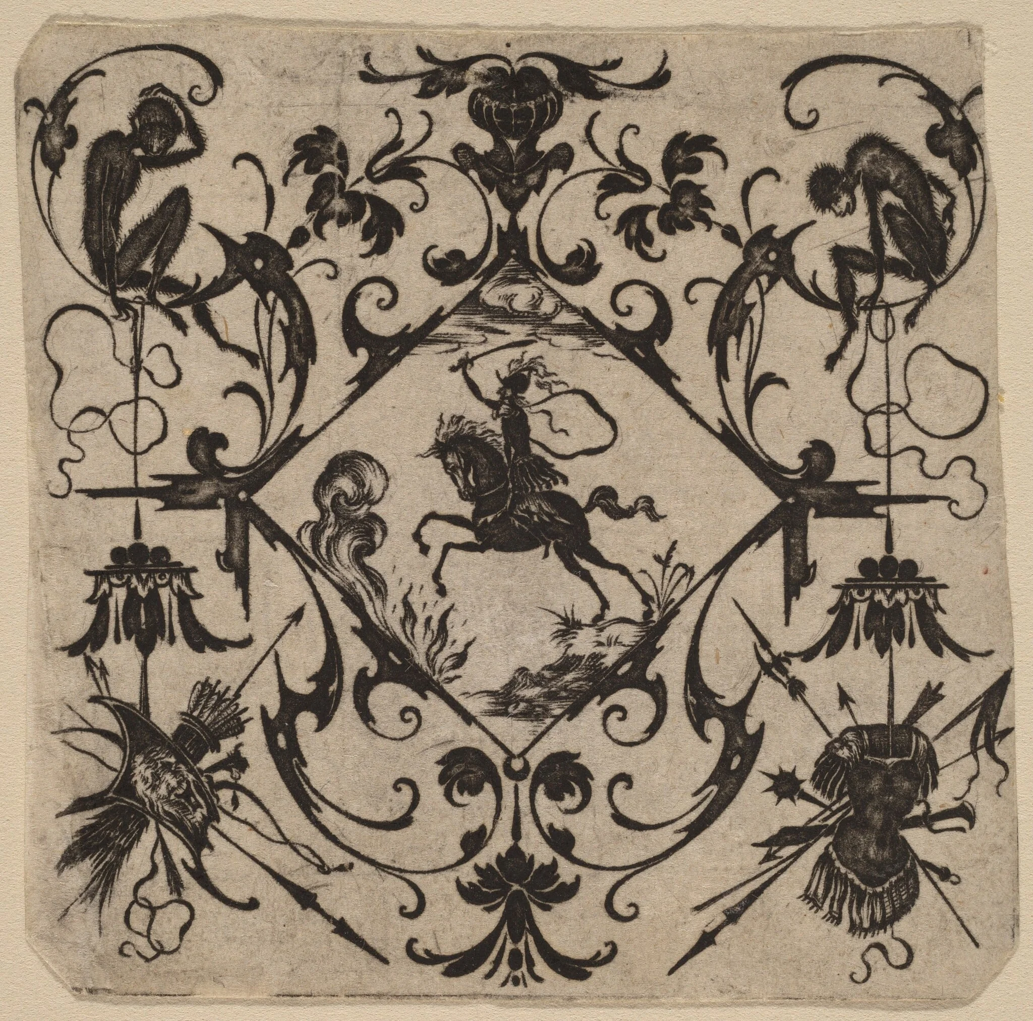 Ornament with Grotesque, detail