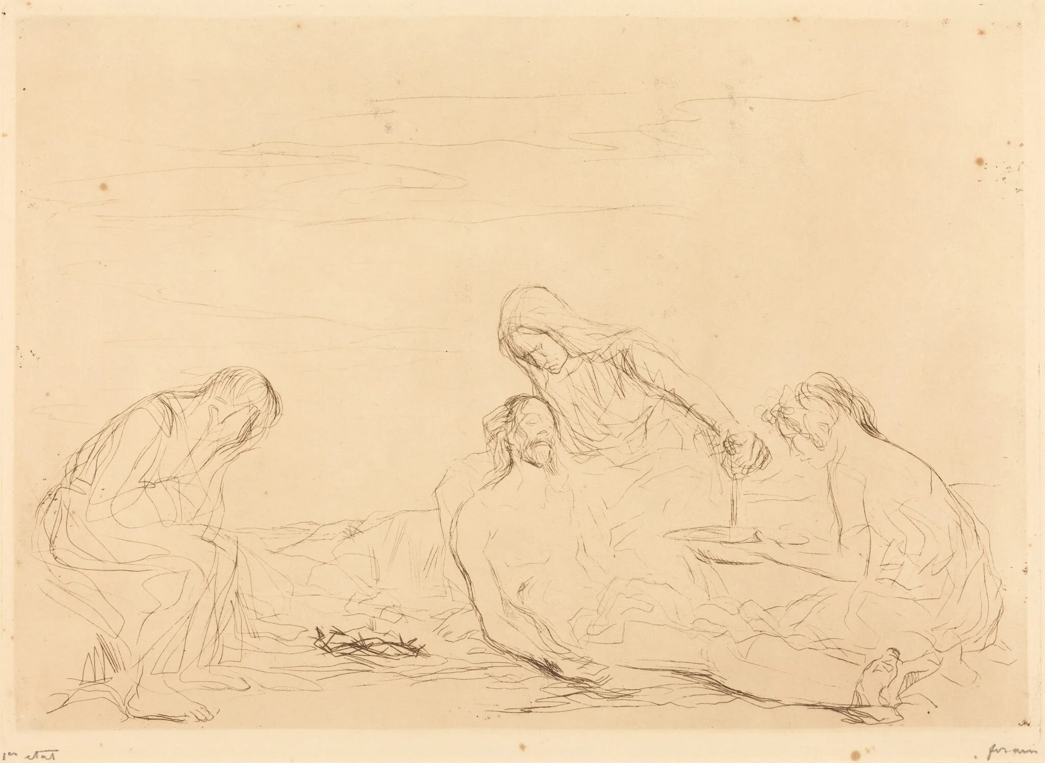 Pietà (3e planche) (Pietà) (third plate), detail