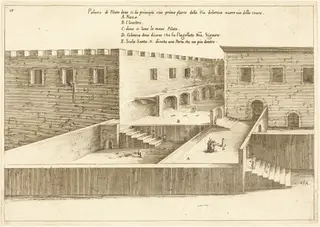 House of Pilate, by Jacques Callot, ink, 1619