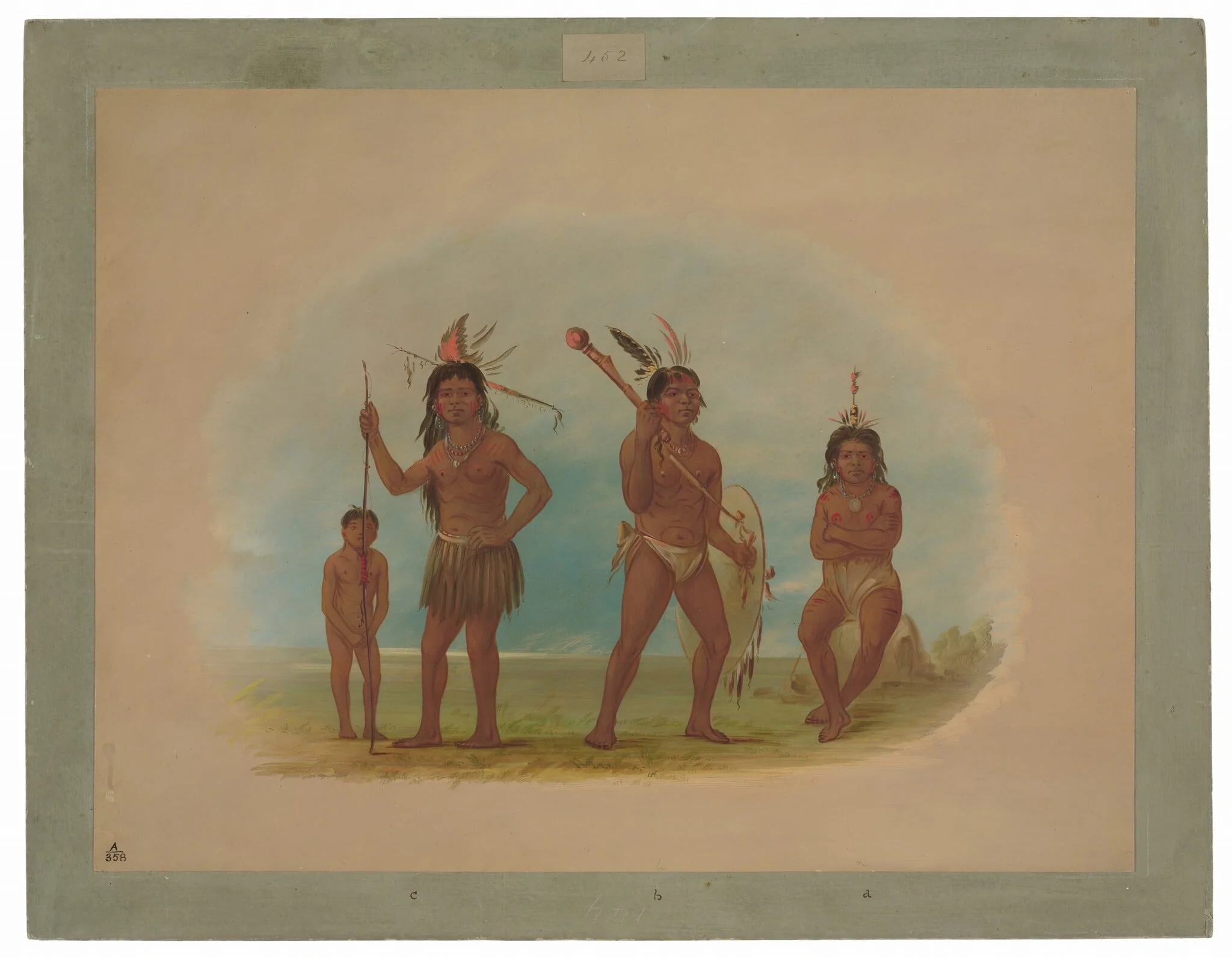 Four Arowak Indians, detail