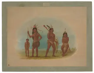 Four Arowak Indians, by George Catlin, oil, 1862