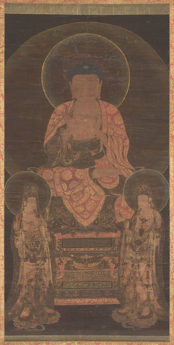 아미타삼존도 고려|阿彌陀三尊圖 高麗|Amitabha triad, detail
