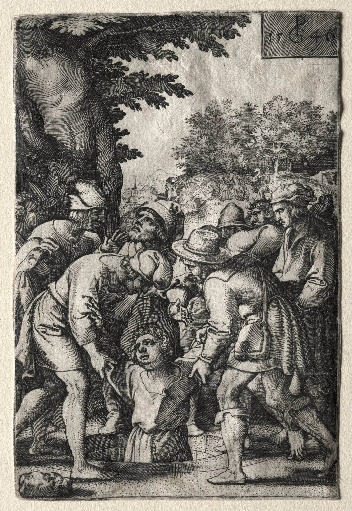 Joseph Lowered into a Well, detail