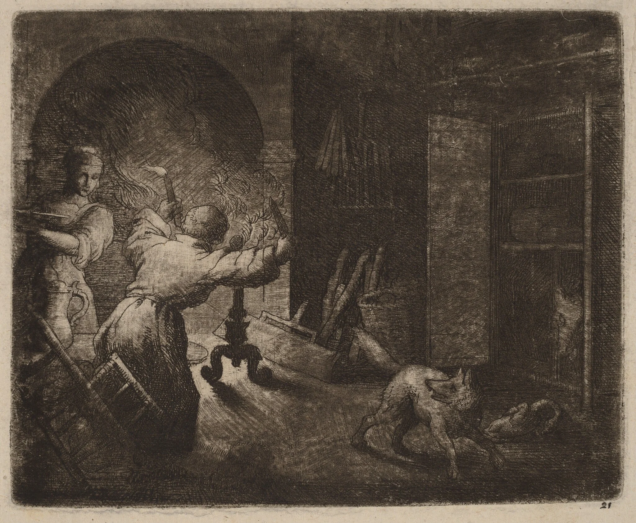 Reynard Steals a Capon from the Pastor, detail