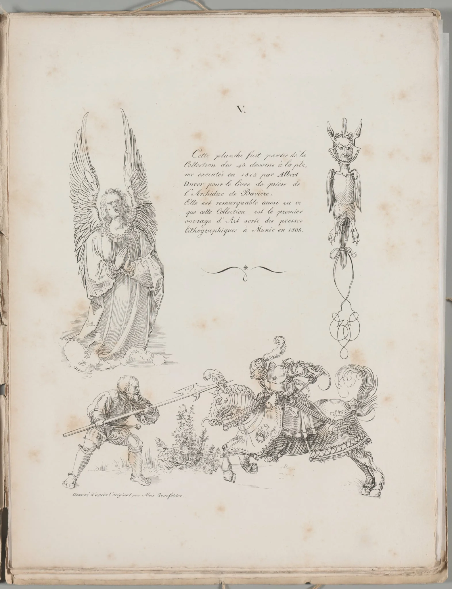 Art of the Lithograph: Three Designs from Dürer’s Prayer Book, Plate V, detail
