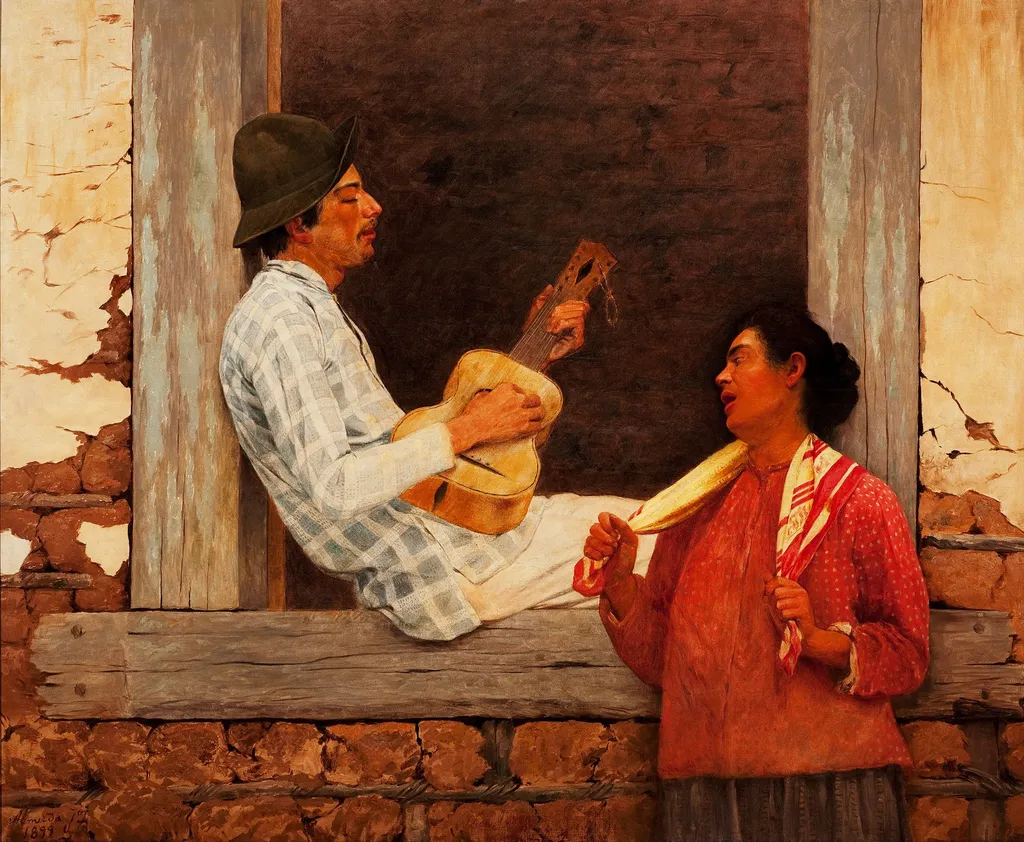 The Guitar Player, by José Ferraz de Almeida Júnior, oil