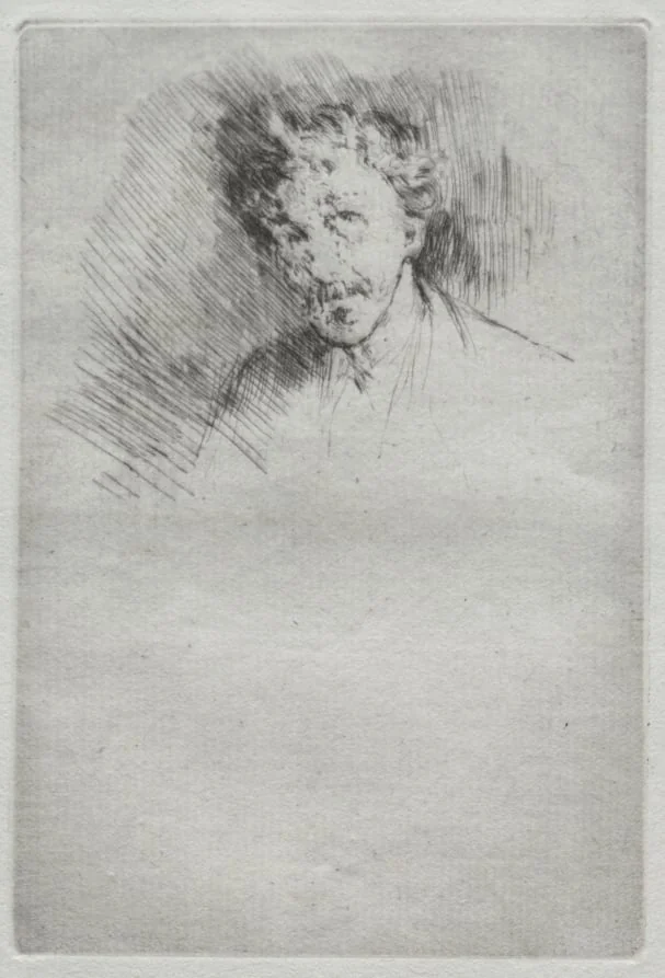 Whistler with the White Lock, detail