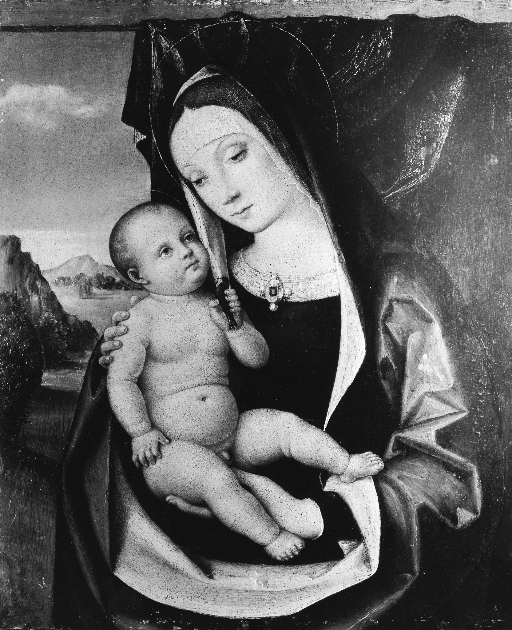 Madonna and Child, detail