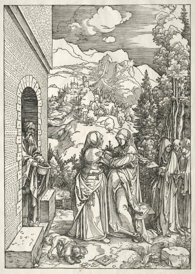 Life of the Virgin: The Visitation, detail
