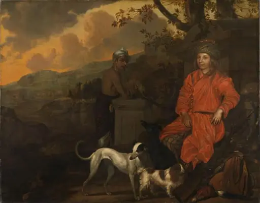 Portrait of Philippus Baldaeus and Gerrit Mossopotam, by Johan de la Rocquette, unspecified, 1668