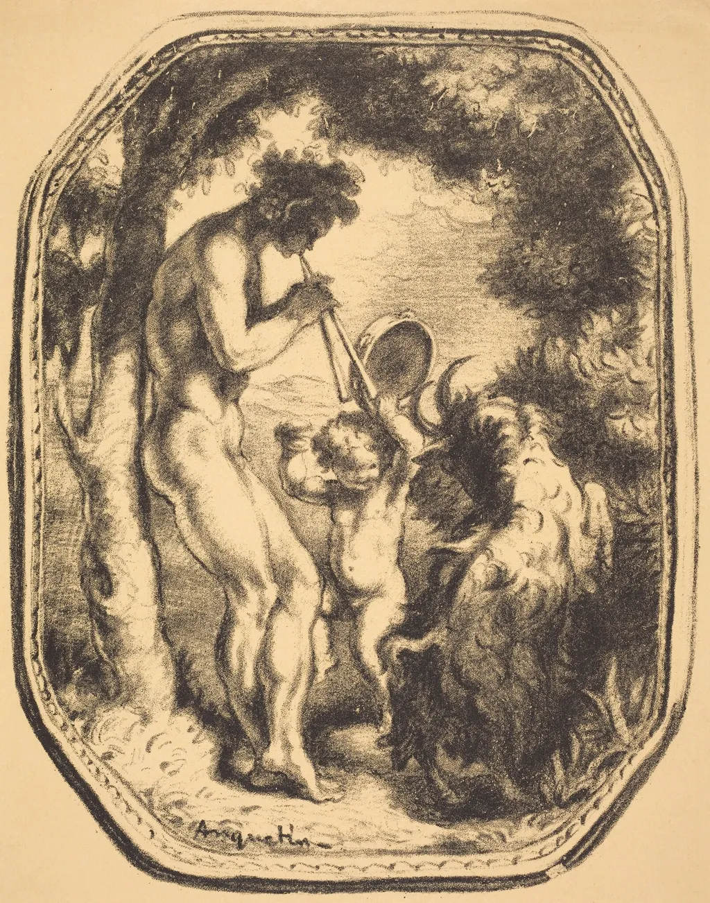 Le Talion; La Cage; Ceux qui restent; Fortune, by Louis Anquetin, ink, 1898