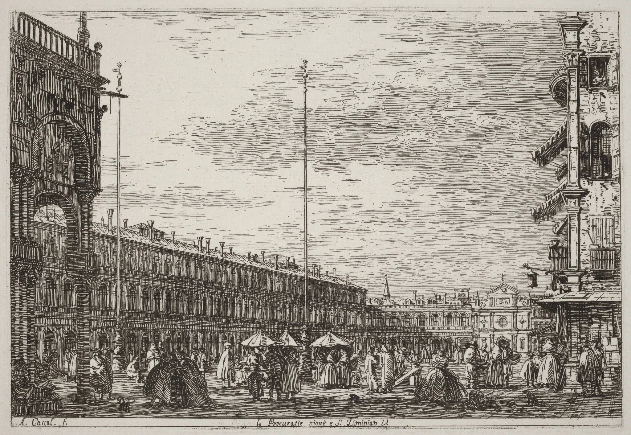 Le Procuratie niove e S. Ziminian V. [upper right], detail