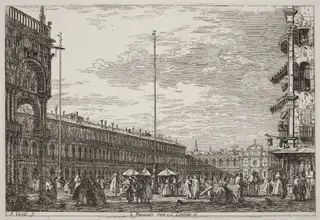 Le Procuratie niove e S. Ziminian V. [upper right], by Canaletto, ink, 1740