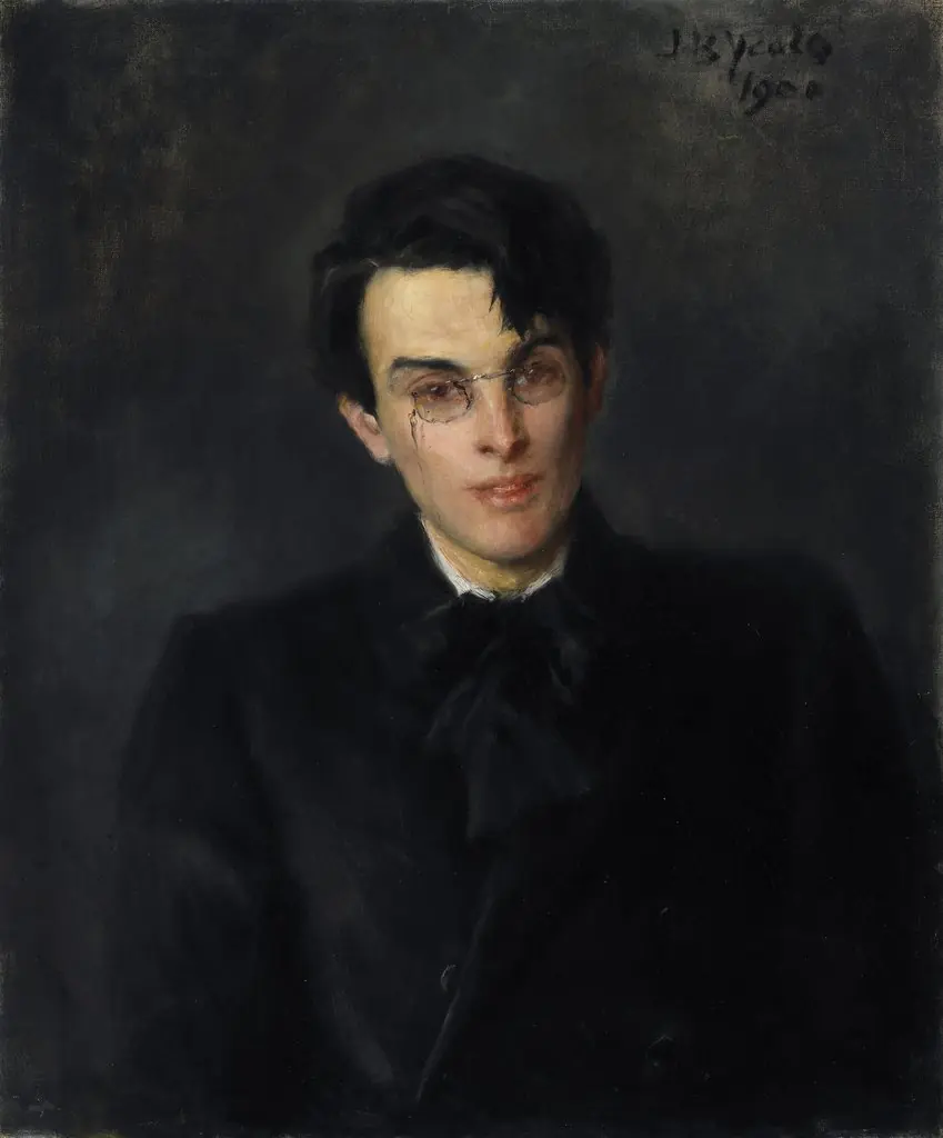 Portrait of William Butler Yeats (1865-1939), Poet, by John Butler Yeats, oil, 1900