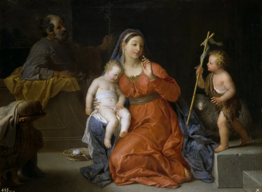 The Holy Family with the Infant Saint John the Baptist, by Michel Ange Houasse, oil, 1723