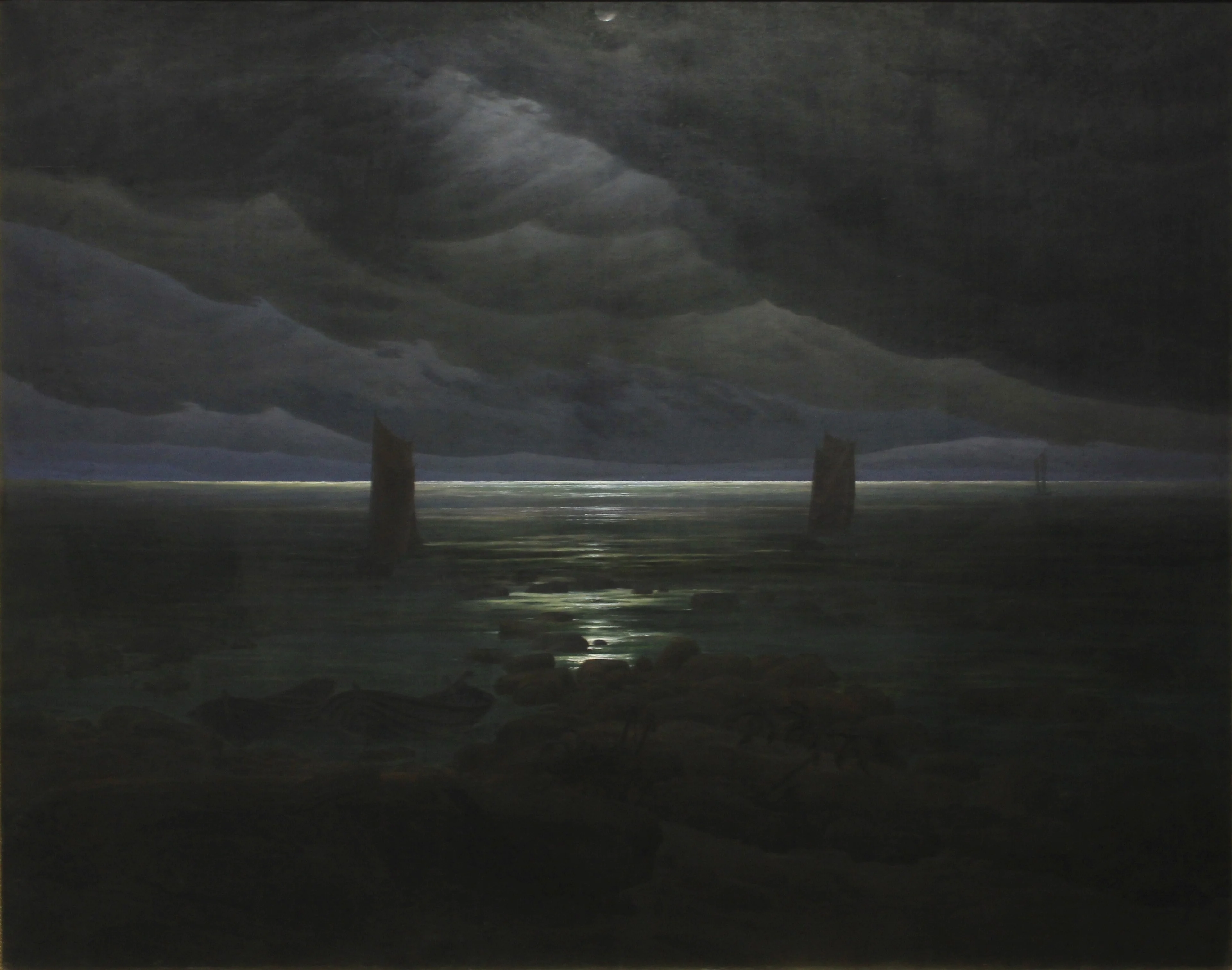 Sea Shore in Moonlight, detail