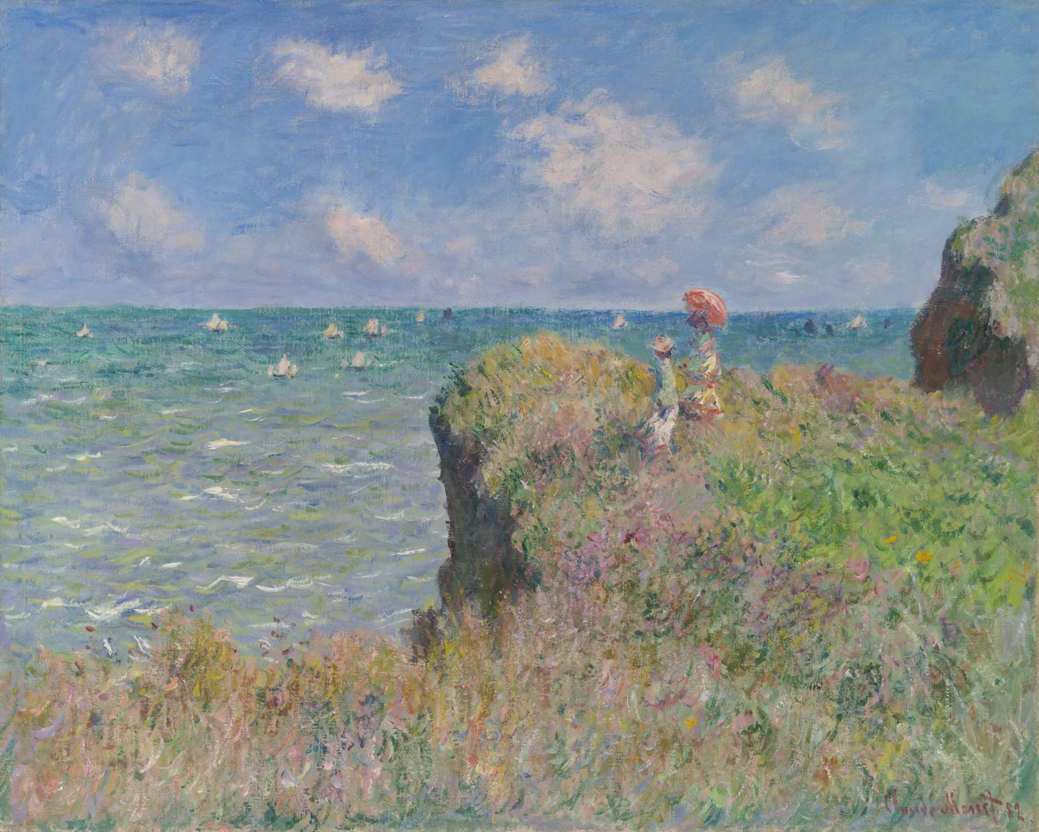 Cliff Walk at Pourville, detail
