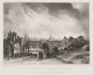 Sir Richd. Steele's Cottage. Hampstead Road, by John Constable