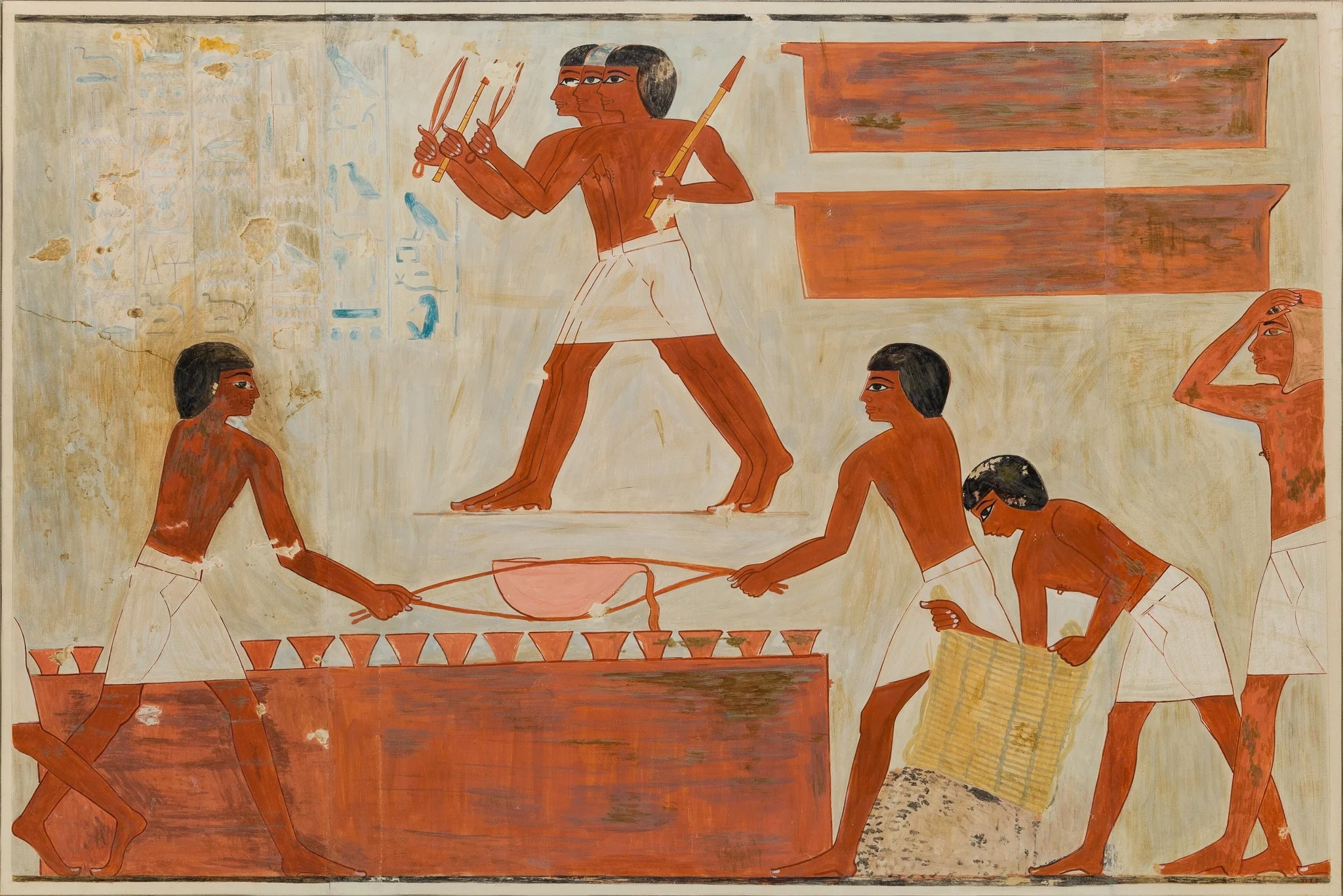 Casting Metal, Tomb of Rekhmire, detail