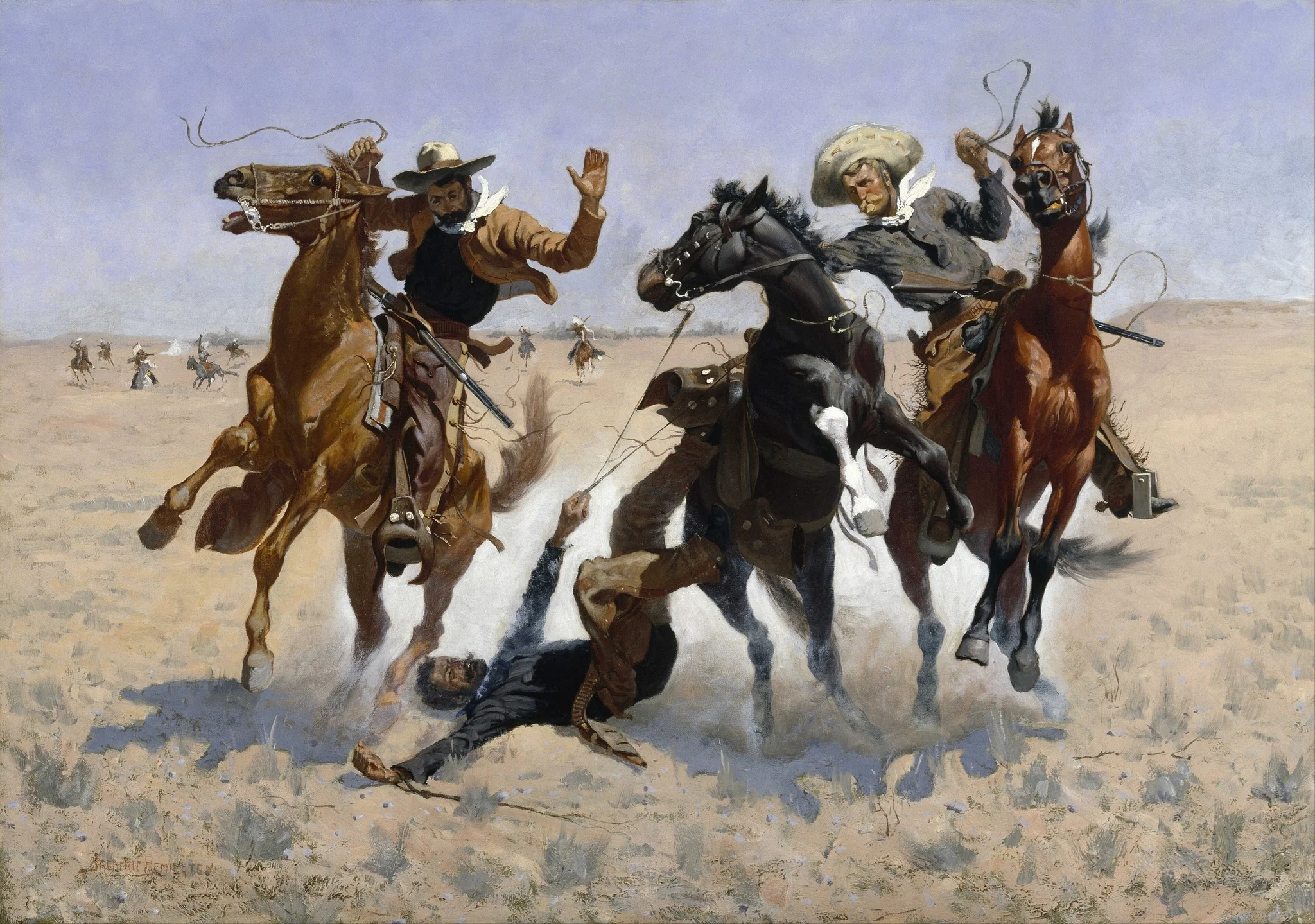 Aiding a Comrade, detail