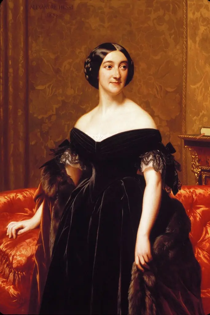 Young Woman, by Alexandre Hesse, oil, 1858