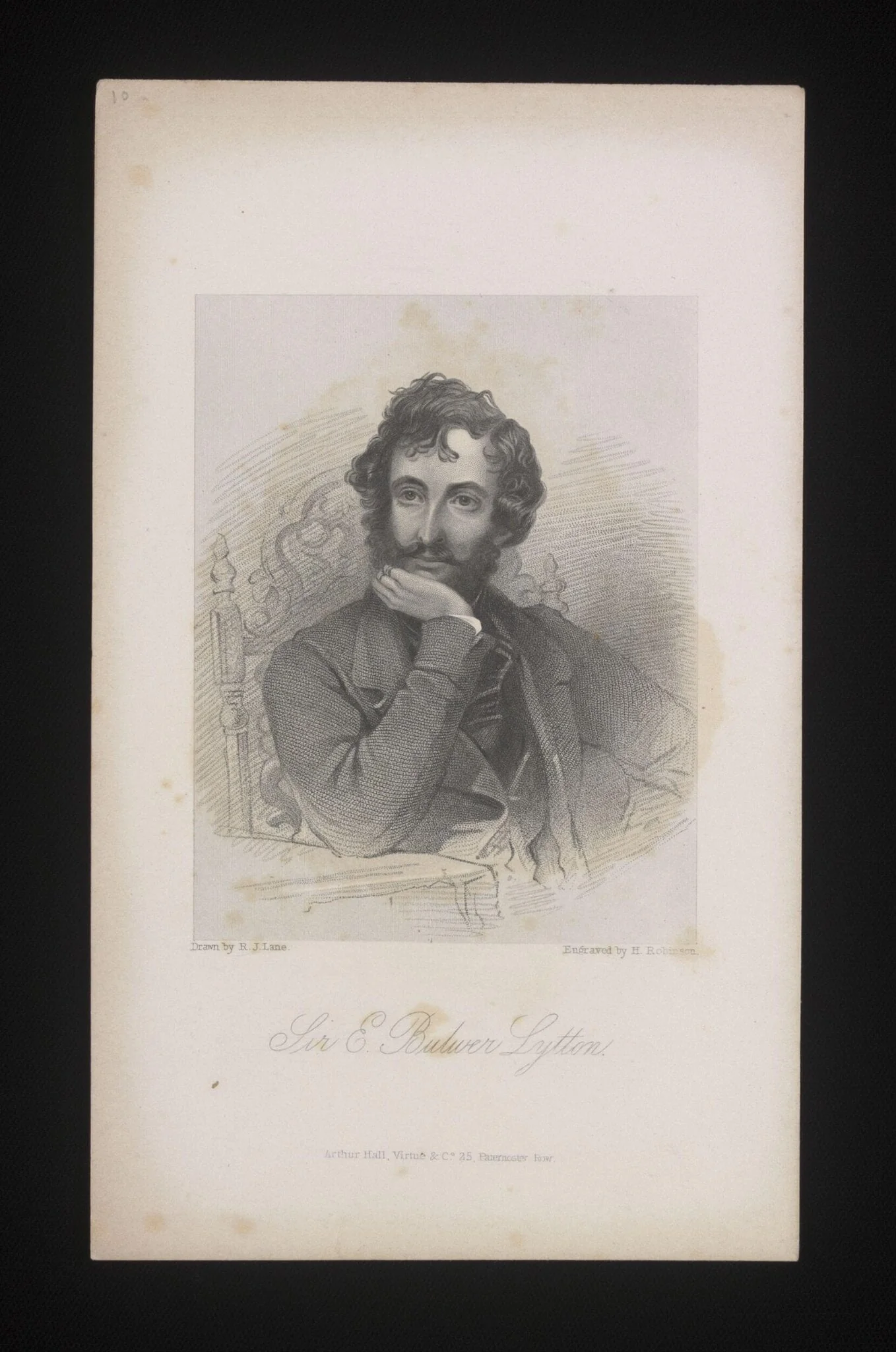 Sir E. Bulwer Lytton, detail