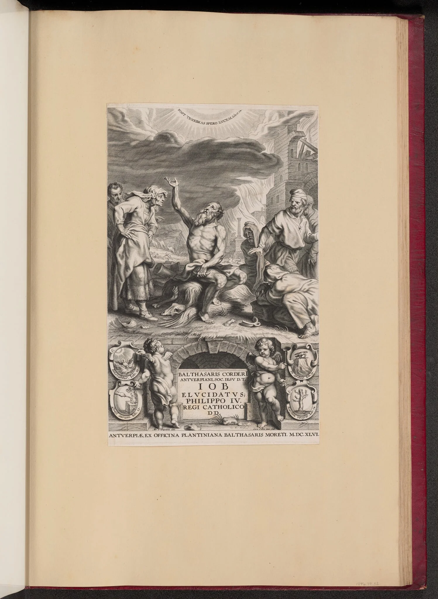 Title Page for Balthasar Cordier, Iob Elvcidatvs, detail
