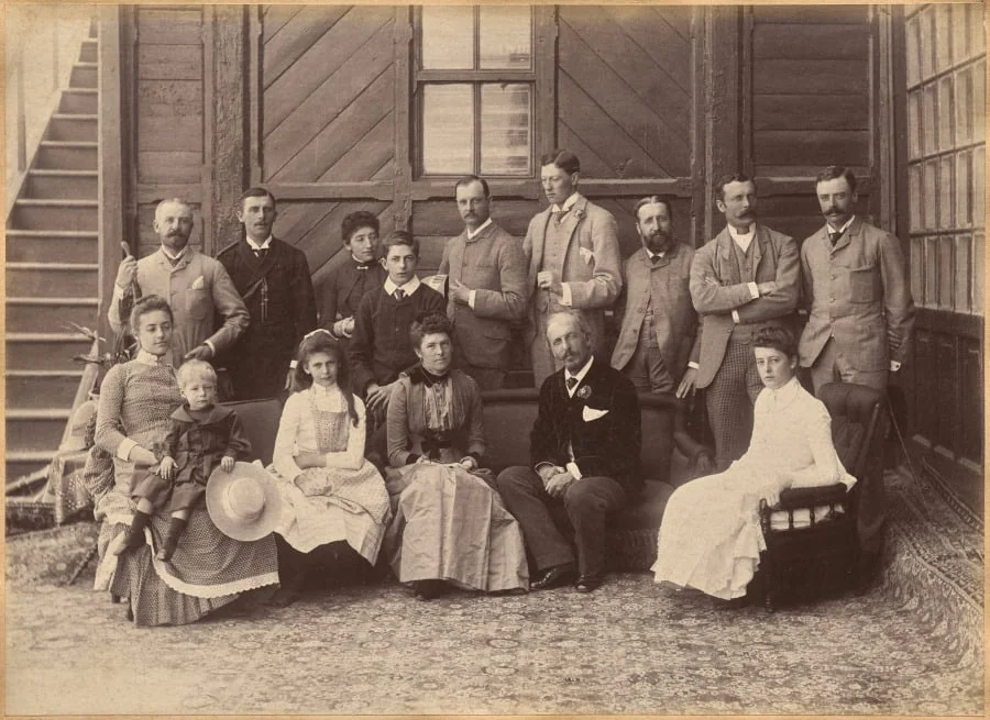 Viceregal Party Shimla (verso), detail