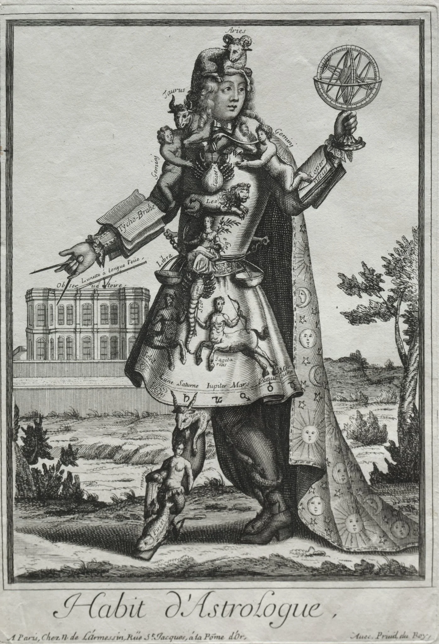 Fanciful Costumes: Costume of the Astrologer, detail